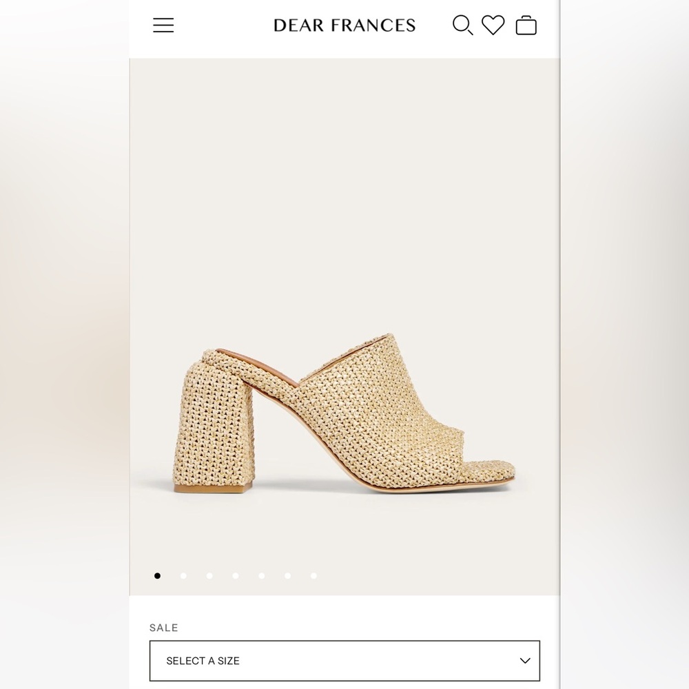 Dear Frances Deri Woven Block Heel Mules